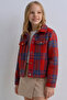 Girl's Cashmere Jacket Plaid Lumberjack Shirt - 5