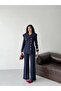 Women's Double-Breasted Blazer Jacket Pants Set Stylish Button Detail Modern Office Formal Suit - 2