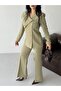 Women's Double-Breasted Blazer Jacket Pants Set Stylish Button Detail Modern Office Formal Suit - 2
