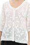 Leaf Pattern Embroidered Three Quarter Sleeve Blouse M39409 - 4