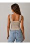 Lace Detailed Ribbed Tank Top – Basic Stylish and Body-Fitting Women's Top - 3