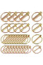 50PCS 50Pcs Lynch Locking Pin Kit Heavy Duty Spring Steel Annular Ring Pins for Tractors Trailers Tr - 2