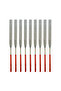 10Pc DiamondNeedle File Kit 3x140mm Mini Flat Needle File Kit For Stone Glass Metal Carving Craft...