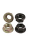 M6(30pcs)black Nickel-Plated Hexagon Flange Nut Tooth with Gasket Locking Non-Slip Nut M2 M3 M4 M5 M - 6