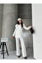 Women's Double-Breasted Blazer Jacket Pants Set Stylish Button Detail Modern Office Formal Suit - 6