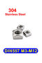M3 100PCS 304 Stainless Steel Square Nuts Anti-Rust Metric Nuts M3 M4 M5 M6 M8 M10 M12 DIN557 Coars - 8