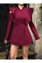 Women's Padded Blazer Jacket Double-Breasted Cut Stylish Design Long Sleeve Modern Office Event Jacket - 6