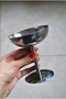 Stainless Steel Set of 3 Footed Bowls with Luxury Tray Presentation Set Breakfast Ice Cream Jam Bowl Snack Bowl - 4