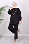 Cross Buttoned Double Suit Black Black 19288 - 3