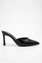 Women's Elegant and Stylish Pointed-Toe Thin High-Heeled Patent Leather Evening Dress Slippers - 2