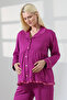 Maternity Lausa Pleated Cherry Pajama Set - 2