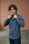 İnterview Goias Button-Down Collar Fish Back Patterned Dark Blue Shirt - 4