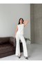 Women's Vest Trouser Suit Button Detail Stylish Two-Piece Suit Modern Office Casual Suit