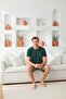 100% Cotton Crew Neck Men's Shorts Set - 2