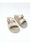 Copper Color Women's Imported Shiny Leather Double Buckle Comfortable Sole Daily Slippers Vdz01013 - 6