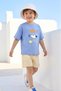 Boys Fish Print T-Shirt and Shorts Cotton Summer Set