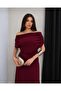 Women's Draped Collar Lilralı Asymmetrical Dress - 2