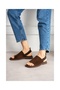 Noventa Brown Suede Women's Sandals