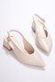 Rustiq Crinkled Patent Leather Pointed Toe Low-Buckle Daily Stylish Open-Back Women's Shoes - 6