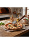 Woodcut Acacia Handle Pizza Cutter – Professional Pizza Slicer with Stainless Steel Blade