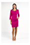 Fuschia Mini Length Party Dress with Crystal Embossing