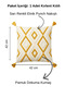 Bohemian Geometric Punch Embroidered Tasseled Decorative Throw Pillow Cover 42X42 cm Cotton Panama Linen - 2