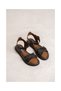 Nava Black Knitted Detailed Women's Sandals - 3