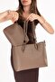Women's Double Compartment Hand and Shoulder Bag Ald.6753 Mink - 4