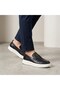 Laceless Strap Plain Model High Sole Genuine Leather Men's Casual Loafer Shoes Y3474-1073