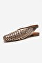 Delizia Gold Genuine Leather Closed-Front Laser Cut Women's Sandals - 6