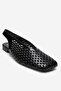 Delizia Black Patent Leather Genuine Leather Closed-Front Laser Cut Women's Sandals - 3
