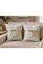 Luxe Velvet Gold Striped Marble Pattern Foil Pillowcase 45X45 – Premium Decorative Throw Pillow Cover - 2