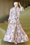 Patterned Hijab Jessica Dress B588 Stone Color