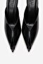 Mirena Black Patent Leather Women's High Heeled Slippers - 2