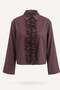 Gathered Front Shirt Y0125 - Mürdüm - 6