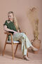 Blouse with Embroidery Knitted Viscose Lycra/ Pants with Elastic Waistband Woven Viscose Without Lycra Set - 5