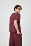 Men's Blank Boxy Burgundy T-Shirt - 8
