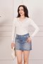 Lace Detailed V-Neck Long Sleeve Cream Body Blouse - 3
