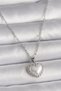 316L Steel Silver Color Chain 3D Pearl Heart Model Women's Necklace