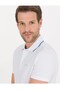 White slim fit printed polo collar t-shirt - 4