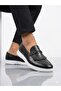 Men's Black Genuine Leather Comfortable Lightweight Casual Loafer Shoes - 2
