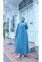 Front and Sleeve End Stone Embellished Shawl Hijab Dress Mint Green Hnt71021 - 5