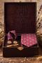 Burgundy Men's Gift Box - Tie, Handkerchief, Cufflinks, Tie Clip Set Kmk182