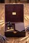 Burgundy Men's Gift Box - Tie, Handkerchief, Cufflinks, Tie Clip Set Kmk177