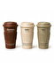 Porcelain Take Away Coffee Cup 370 ml – Non-Slip Handle, Lid, Mug Green - 3