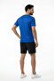 Men's Blue Sports T-Shirt Quick Dry Compression Sweat-Wicking Fabric - 4