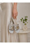Women's Silver Stone-Backed Flat-Heel Daily Stylish Slippers - 2