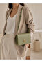 Women's Two-Compartment Square Hand and Shoulder Bag with Flap - 4