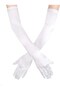 ®   White Color Elbow Length Fabric Gloves 40 cm - 2