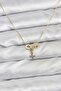 Gold Color Brass Minimal Charm Women's Necklace